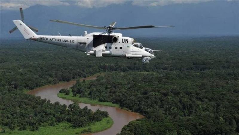 سقوط طائرة هليكوبتر تابعة للأمم المتحدة في الكونغو