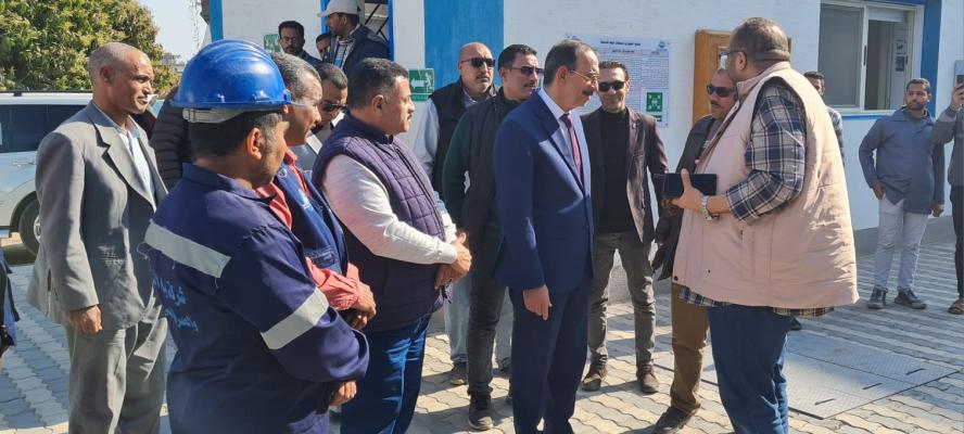 محافظ سوهاج يتفقد محطة مياه المحزمين بمركز جهينة والتى تخدم 65 الف مواطن