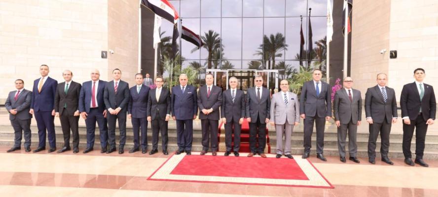 المستشار محمود الشريف يستقبل وفد نادي قضاة مصر