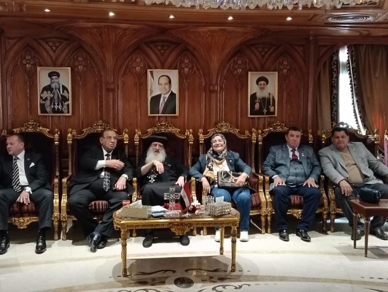 وفد «الاتحاد العام للجمعيات الأهلية» يزور مطرانية طنطا لتهنئة الأقباط بعيد القيامة المجيد
