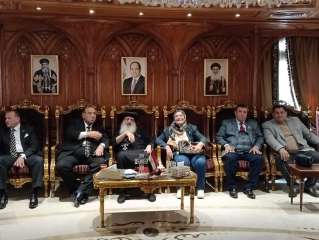 وفد «الاتحاد العام للجمعيات الأهلية» يزور مطرانية طنطا لتهنئة الأقباط بعيد القيامة المجيد